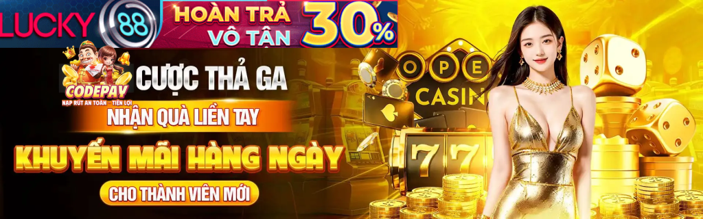 Banner quảng cáo của Lucky88 trên lottery92